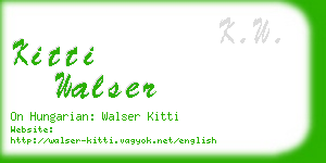 kitti walser business card